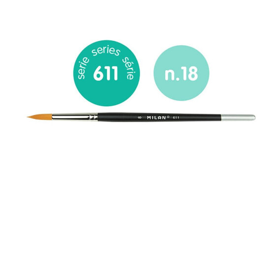 MILAN ´Premium Synthetic´ Round Paintbrush With Short Handle Series 611 No. 18