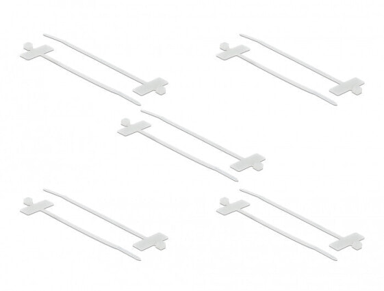 Delock 18954 - Parallel entry cable tie - Polyamide - White - -40 - 85 °C - 10 cm - 2.5 mm