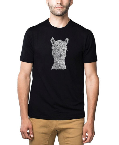 Men's Premium Word Art T-shirt - Alpaca