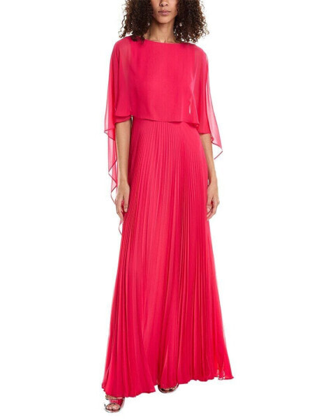 Teri Jon By Rickie Freeman Cape Gown Women's Pink 2