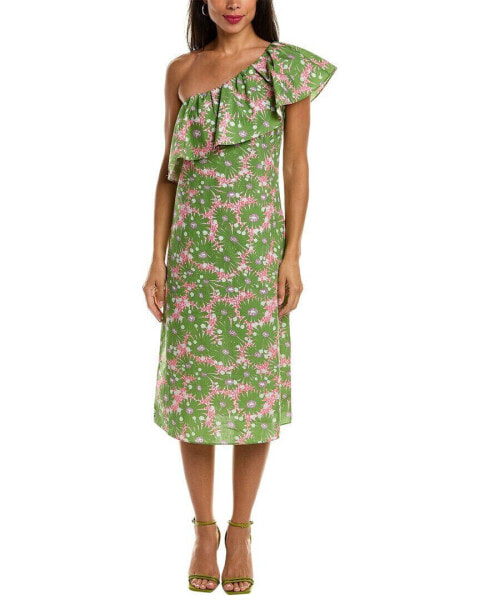 Flora Bea Nyc Adalyn Midi Dress Women's Green S