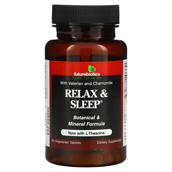 Витамины для здорового сна Futurebiotics Relax & Sleep, 60 таблеток (вегетарианских)