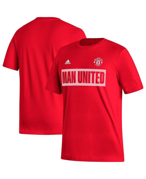 Men's Red Manchester United Culture Bar T-shirt
