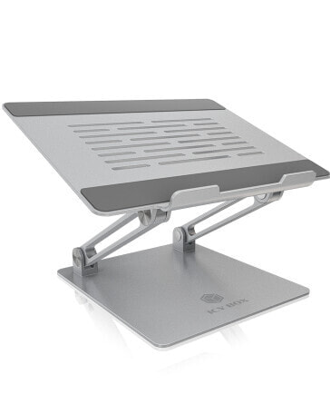 ICY BOX IB-NH300 - Notebook stand - Silver - Aluminium - Silicone - 43.2 cm (17") - 3 kg - 15 cm