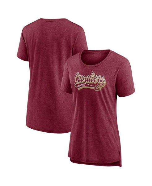 Women's Wine Cleveland Cavaliers League Leader Tri-Blend T-shirt