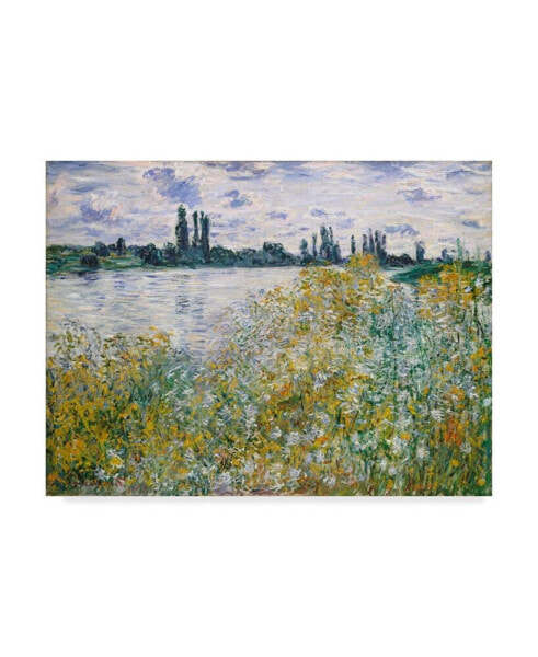 Claude O. Monet Lle Aux Fleurs Near Vetheuil Canvas Art - 37" x 49"