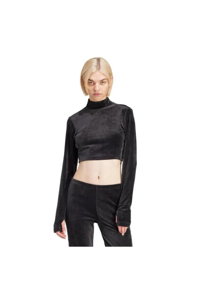 Короткий топ Adidas Velvet Crop  IT9660 Black