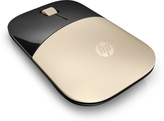 HP Z3700 Gold Wireless Mouse - Ambidextrous - Optical - RF Wireless - 1200 DPI - Gold