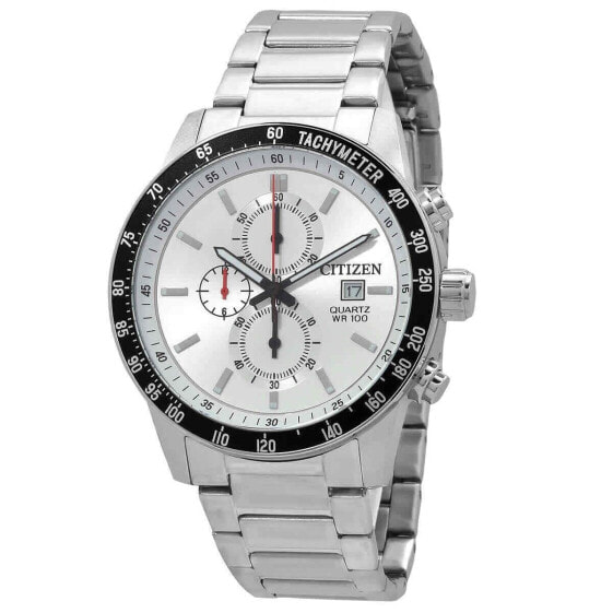 Citizen Men's Chronograph Quartz White Dial Watch - AN3680-50A NEW