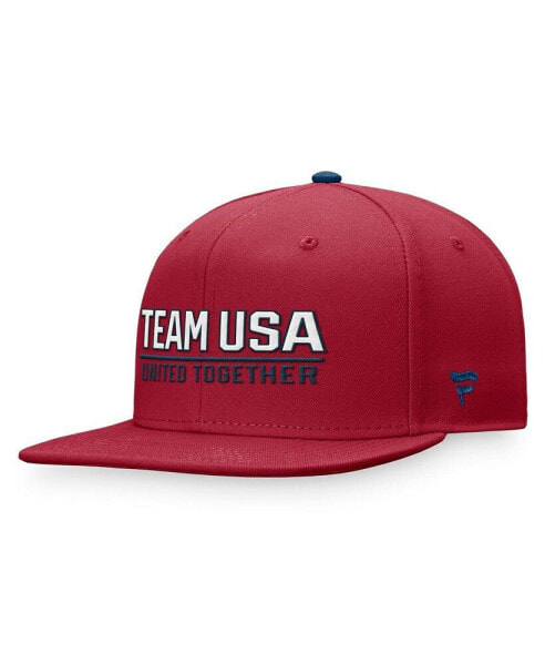 Branded Men's Red Team USA Snapback Hat