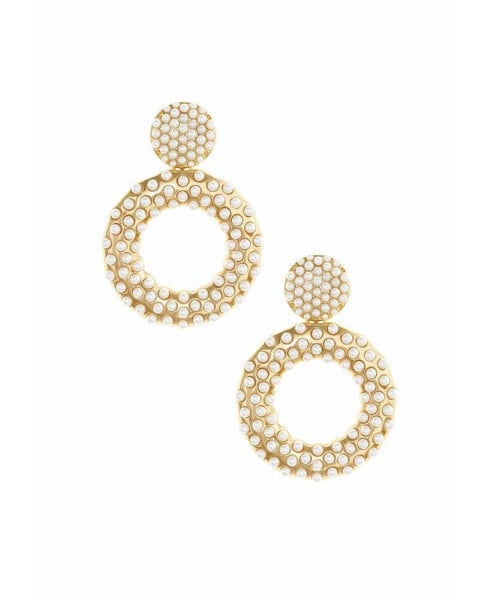 You're The Moment Imitation Pearl Earrings in 18K Gold Plating