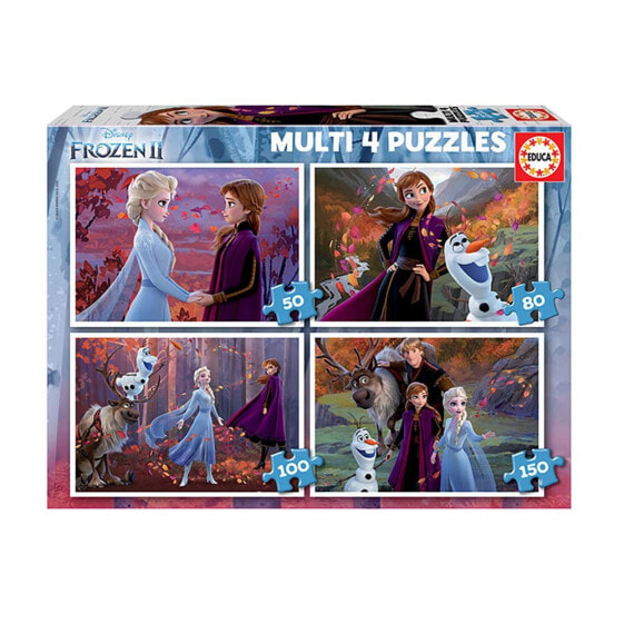 FROZEN Multi 4 Frozen II 50-80-100-150 Pieces Puzzle