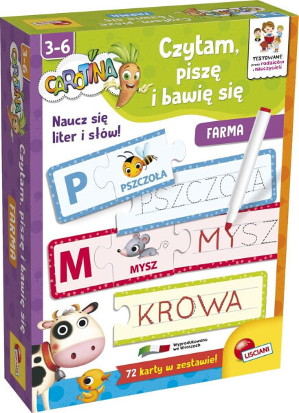 Lisciani LISCIANI CAROTINA BAWIĘ SIĘ, CZYTAM I PISZĘ FARMA