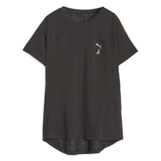 Puma Seasons Wool Crew Neck Short Sleeve T-Shirt Womens Black Casual Tops 524130