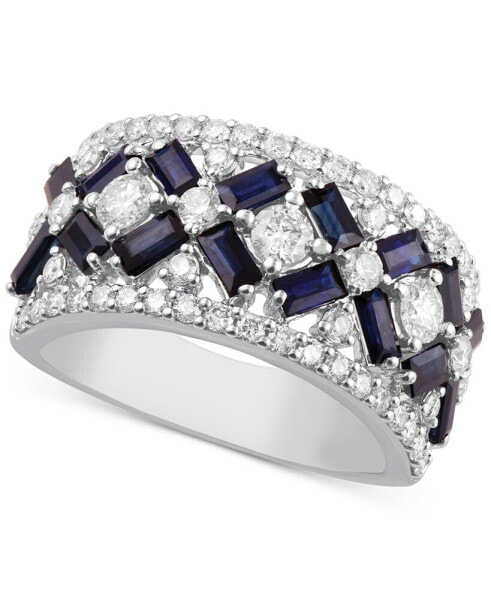 Sapphire (2 ct. t.w.) & Diamond (1 ct. t.w.) Band in 14k White Gold