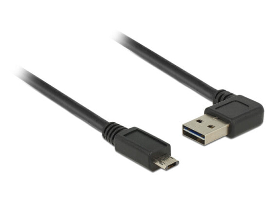 Delock 2m - USB2.0-A/USB2.0 Micro-B - 2 m - USB A - Micro-USB B - USB 2.0 - Male/Male - Black