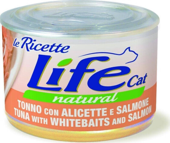 Life Pet Care LIFE CAT pusz.150g TUNA+ANCHOVIES+SALMON LA RICETTE /24