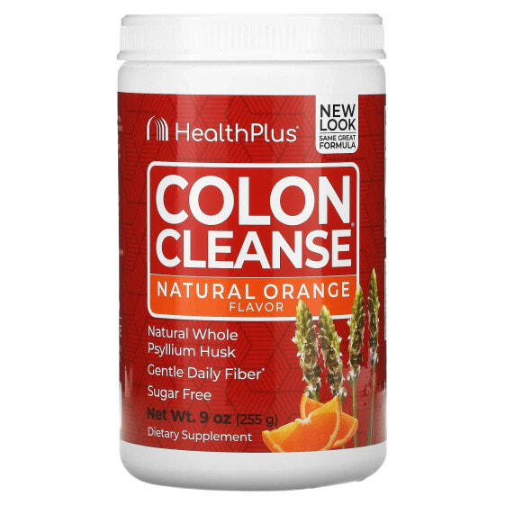 БАД для очищения кишечника натуральный Health Plus Colon Cleanse с апельсиновым вкусом, 255 г