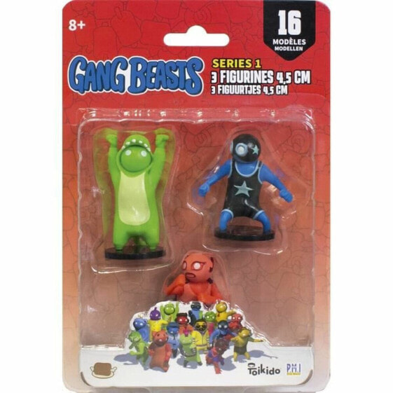 Фигурка Lansay Action Figure Gang Beasts Lot #1 (Банда Зверей) 3 шт.