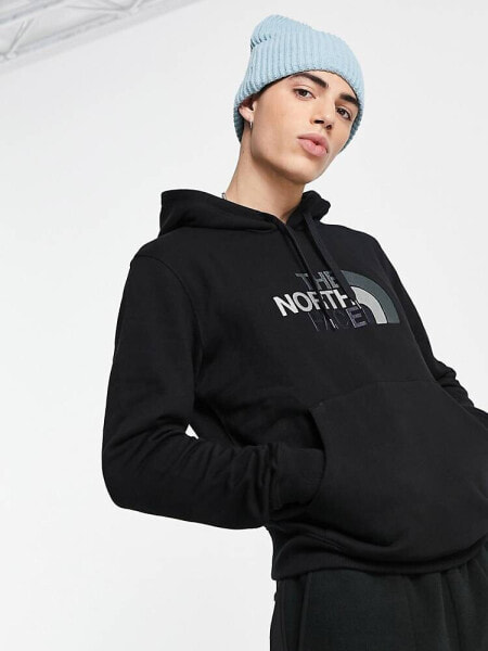 The North Face Drew Peak chest logo hoodie in black