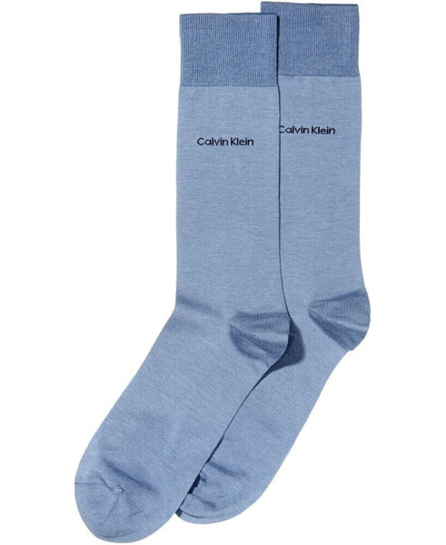 Men's Socks, Giza Cotton Flat Knit Crew