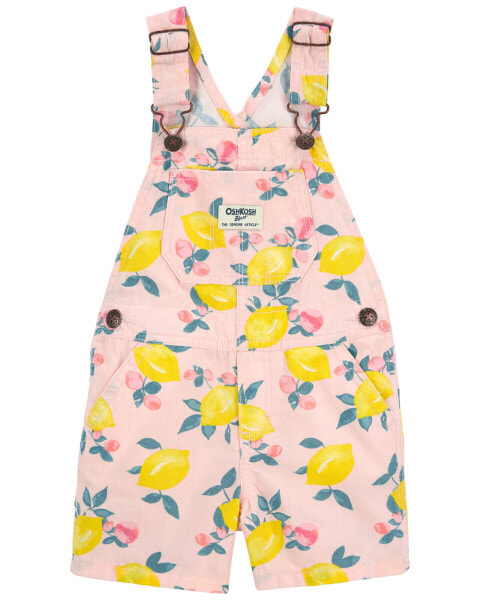 Toddler Lemon Print Shortalls 5T