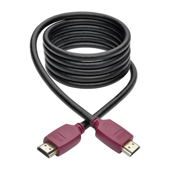 Tripp P569-006-CERT 4K HDMI Cable with Ethernet (M/M) - 4K 60 Hz - Gripping Connectors - 6 ft. - 1.8 m - HDMI Type A (Standard) - HDMI Type A (Standard) - 4096 x 2160 pixels - 18 Gbit/s - Black - Magenta