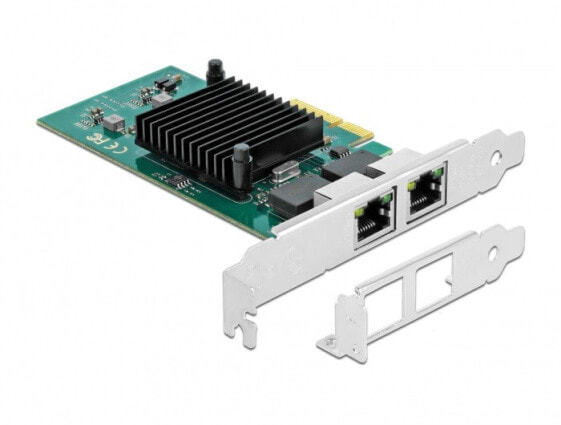 Delock 89021 - Internal - Wired - PCI Express - Ethernet - 1000 Mbit/s - Black - Green - Metallic