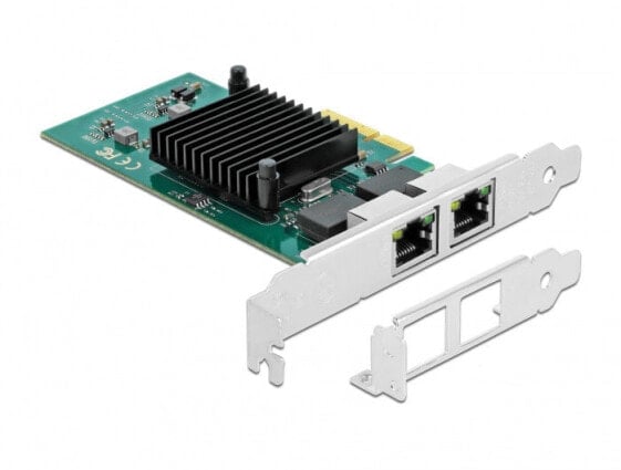 Delock 89021 - Internal - Wired - PCI Express - Ethernet - 1000 Mbit/s - Black - Green - Metallic