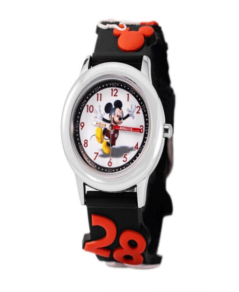 Boy's Disney Mickey Mouse Black Plastic Strap Watch 32mm