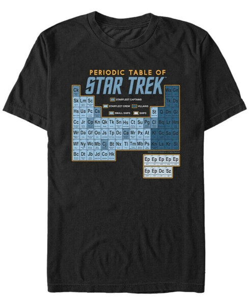 Star Trek Men's The Original Series Periodic Table Short Sleeve T-Shirt