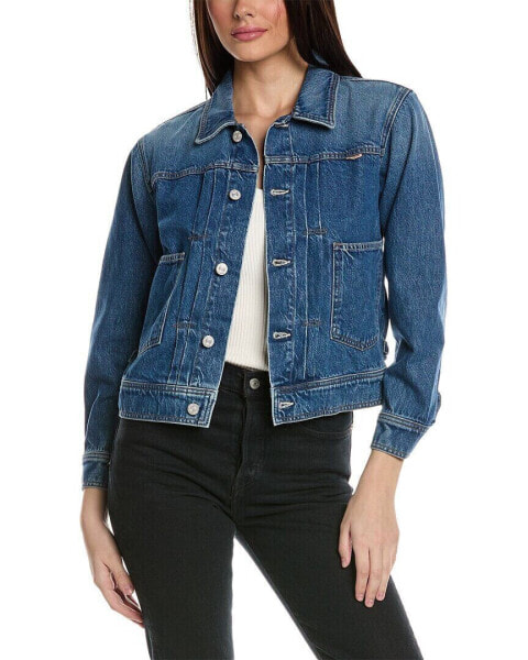 Mother Denim Shrunken Daybreak Drifter Jacket Women's Blue Xs