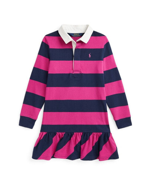 Toddler and Little Girls Striped Cotton Jersey Rugby Dress