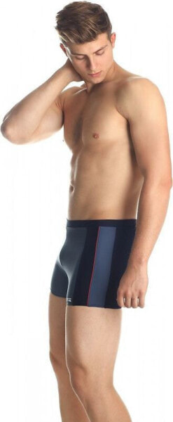 Плавки мужские трехцветные Aqua-Speed JASON (серый/черный/красный) 136 M/спортивные