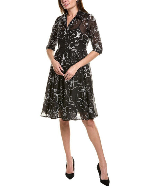 Gracia Flower Embroidered Shirtdress Women's