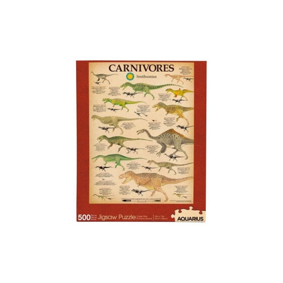 GRUPO ERIK Smihtsonian Carnivores Dinosaurs 500 Pieces Puzzle