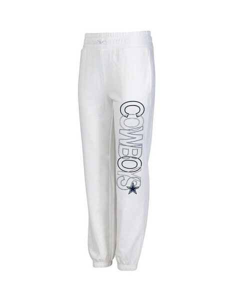 Women's White Dallas Cowboys Sunray French Terry Pants