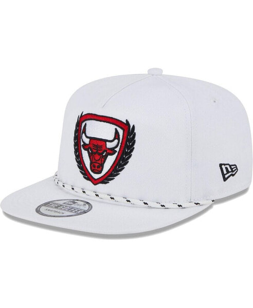 Men's White Chicago Bulls The Golfer Crest Snapback Hat