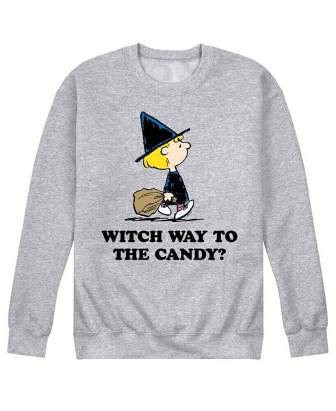 Men's Peanuts Witch Way To Candy Fleece T-shirt