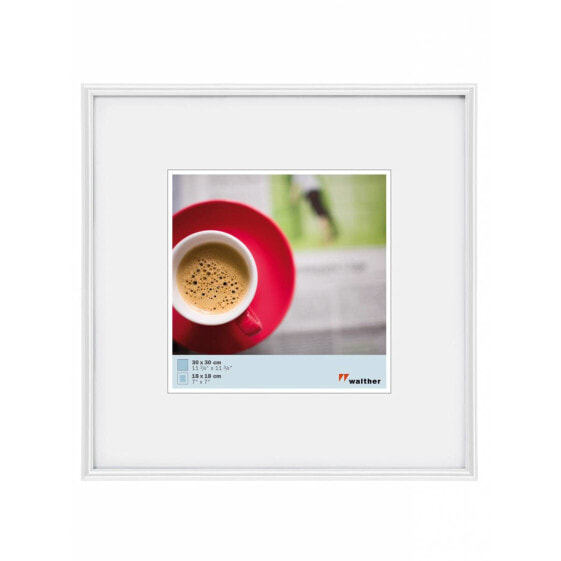 walther design KW330H - Plastic - White - Single picture frame - 18 x 18 cm - Rectangular - 311 mm