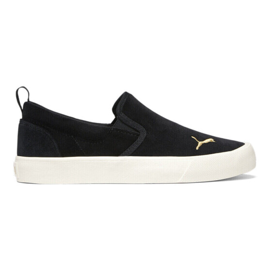 Puma Bari Comfort Velvet Slip On Womens Black Sneakers Casual Shoes 39065801