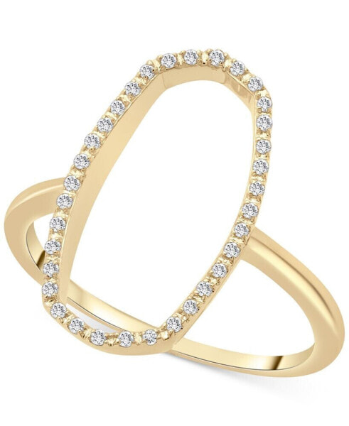 Кольцо 14k Gold Wrapped Open Oval Frame Diamond