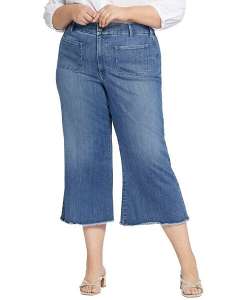 Nydj Plus Patchie Major Wide Leg Capri Compass Jean Women's 22W