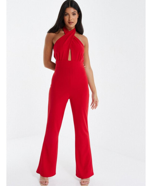 Women's Halter Neck Palazzo Jumpsuit