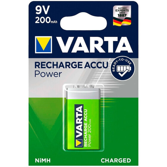 VARTA 1 Rechargeable E Ready2Use NiMH 9V-Block 200mAh Batteries