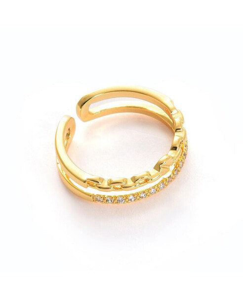 Women's Gold Minimal Metallic Open Ring