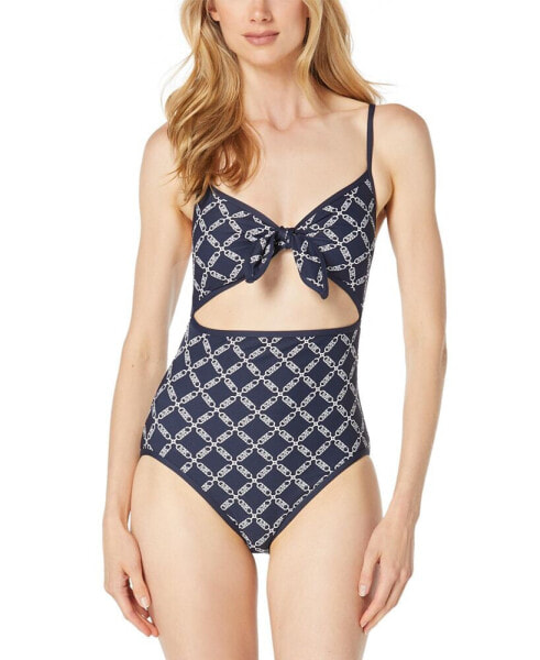 Women's Printed Cut-Out One-Piece Swimsuit