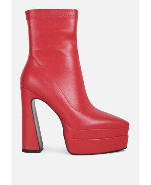 Dextra high platform ankle boots