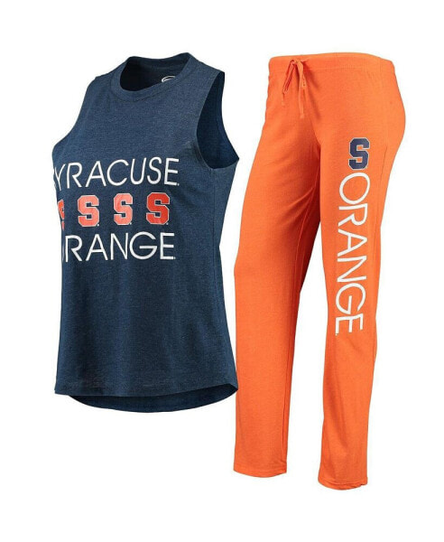 Пижама Concepts Sport женская Orange and Navy Syracuse OrangenoopenerTank Top and Pants Sleep Set