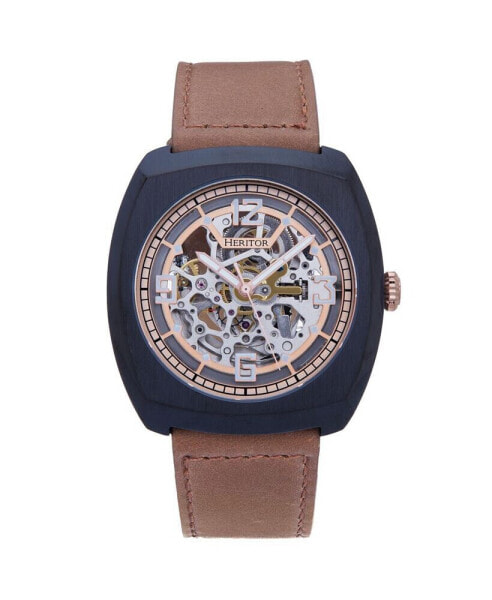 Часы Heritor Automatic Gatling   Black/Light Brown